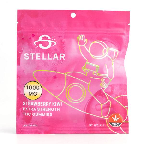 THC Gummies 1000mg UK​ - Stellar Strawberry Kiwi