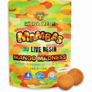 Cannabis Gummies - Muha Meds 3000mg Live Resin Gummies - Mango Madness