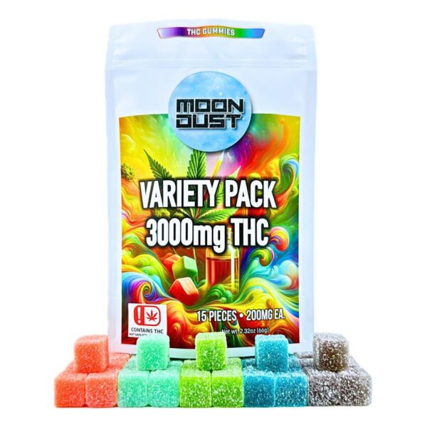 THC Gummies UK - Moondust 3000mg THC Gummies – Variety Pack