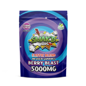 THC Gummies UK - Smak’D 5000mg THC Gummies - Berry Blast