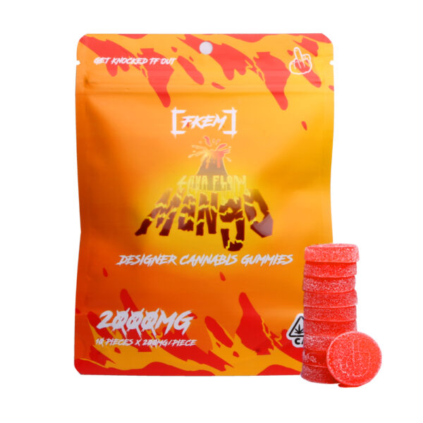 Buy THC Gummies - FKEM 2000mg THC Gummies - Mango